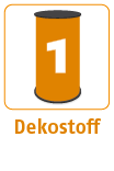 Counter Professional round mit Dekostoff Abdeckung