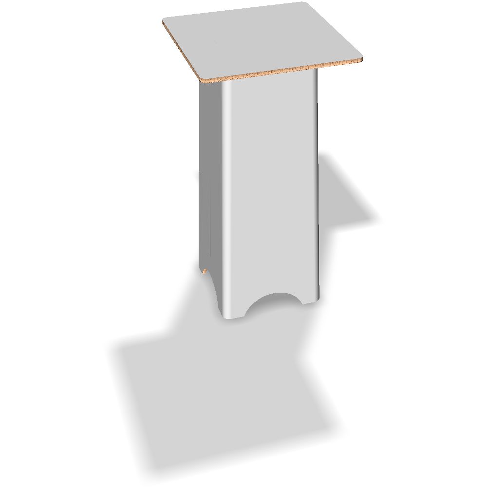 Bartisch mit quadratischem Tischblatt